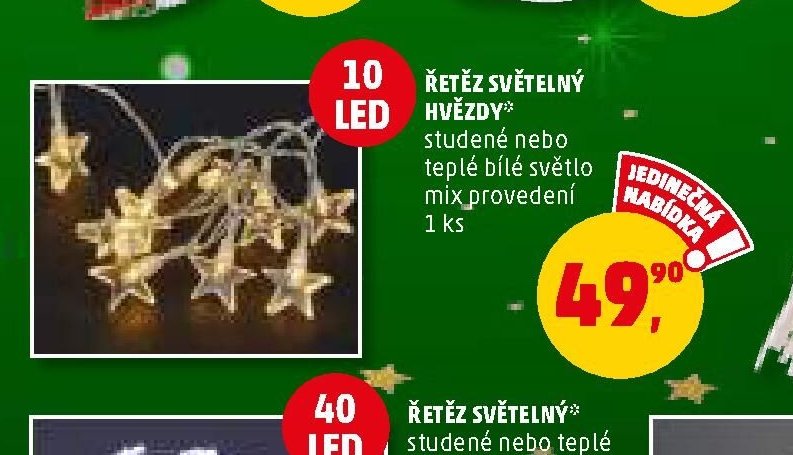 ŘETĚZ SVĚTELNÝ HVĚZDY