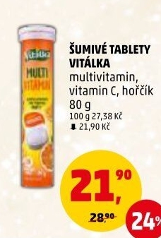 Doplněk stravy Šumivé tablety Vitálka