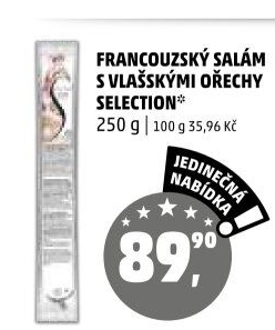Salám francouzský s vlašskými ořechy Selection