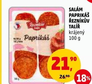 Salám Paprikáš Řezníkův talíř