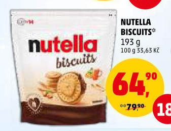 Sušenky Biscuits Nutella