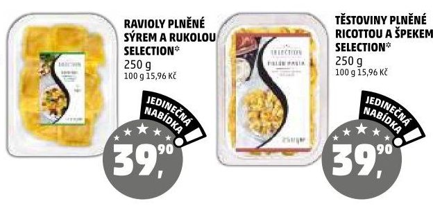 Těstoviny ravioly Selection