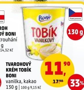 Tvarohový krém Tobík Boni