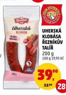 Uherská klobása Řezníkův talíř