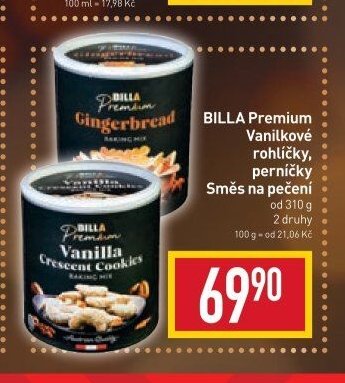 BILLA Premium Směs na pečení (Vanilkové rohlíčky, perníčky)