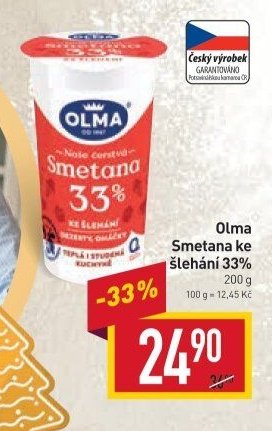 Olma Smetana ke šlehání 33% 200 g