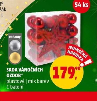 SADA VÁNOČNÍCH OZDOB