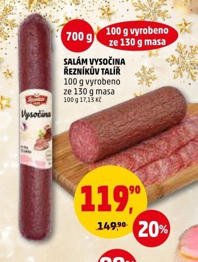 Salám Vysočina Řezníkův talíř