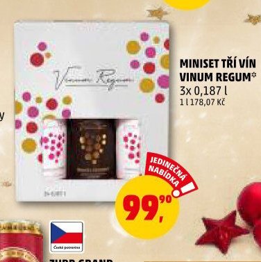 MINISET TŘÍ VÍN VINUM REGUM