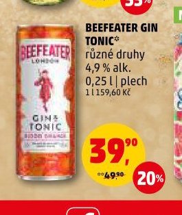 BEEFEATER GIN TONIC různé druhy