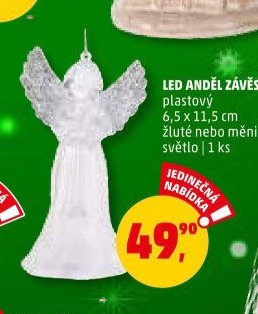 LED ANDĚL ZÁVĚSNÝ