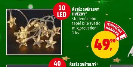 ŘETĚZ SVĚTELNÝ HVĚZDY