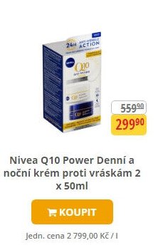 Nivea Q10 Power Denní a noční krém proti vráskám 2 x 50ml