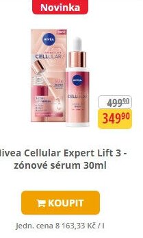 Nivea Cellular Expert Lift 3 - zónové sérum 30ml
