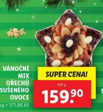 Směs sušeného ovoce a ořechů - košík