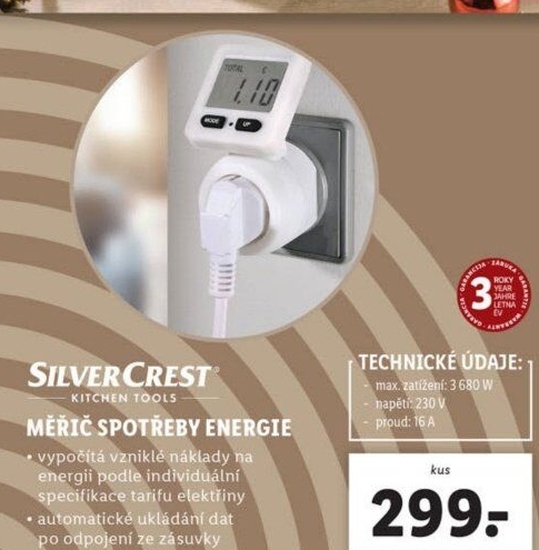 Měřič spotřeby energie SilverCrest