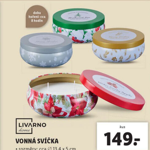 Svíčka vonná Livarno Home