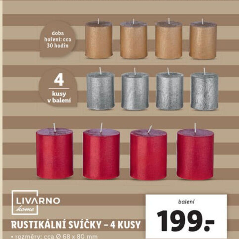 Svíčky Livarno Home