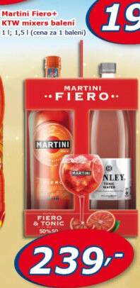 Aperitiv Fiero Martini + Kinley Tonic - dárkové balení