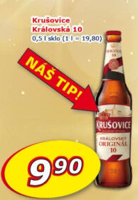 Pivo světlé výčepní Originál Královská 10° Krušovice