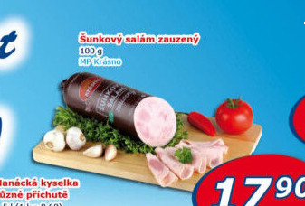 Salám šunkový zauzený Krásno