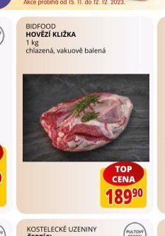 BIDFOOD HOVĚZÍ KLIŽKA