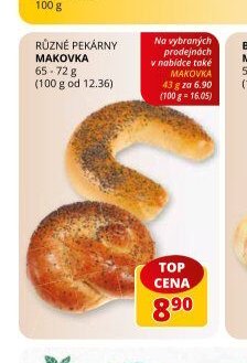 RŮZNÉ PEKÁRNY MAKOVKA