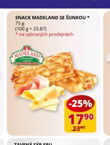 Snack Madeland se šunkou