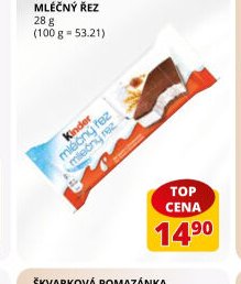 Kinder mléčný řez