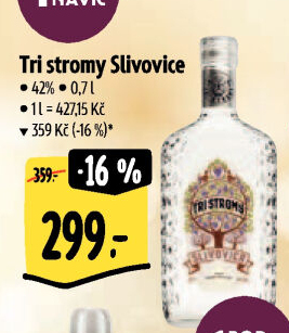 Pálenka Slivovica Tri stromy Golden