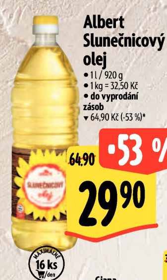 Slunečnicový olej Albert