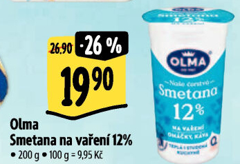 Smetana na vaření Olma 12%