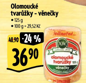 Sýr tvarůžky olomoucké věnečky A.W.
