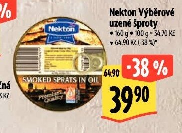 Nekton Výběrové uzené šproty