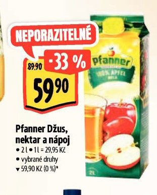 Pfanner Džus, nektar a nápoj