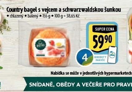 Bagel obložený Albert Fresh Bistro