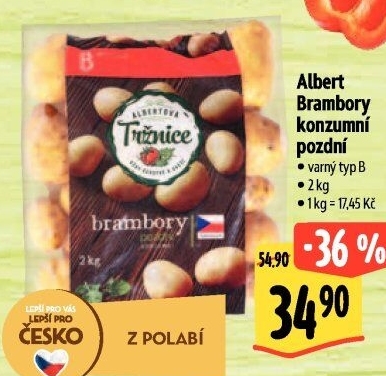 Brambory konzumní pozdní Albert