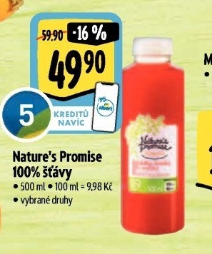 Čerstvá šťáva Nature'