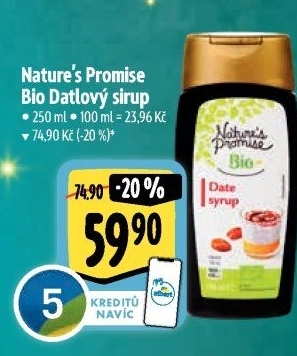 Datlový sirup bio Nature'