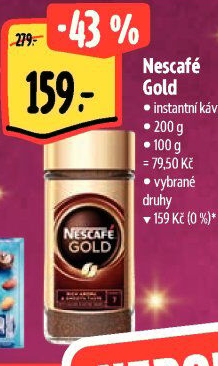 Instantní kávy Nescafé Gold