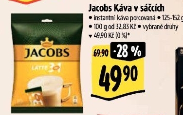 Instantní kávy porcované Jacobs