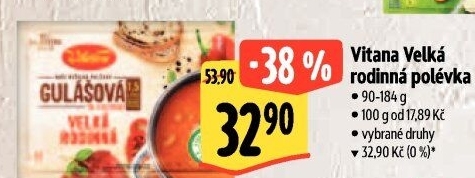 Instantní polévka Velká rodinná Vitana