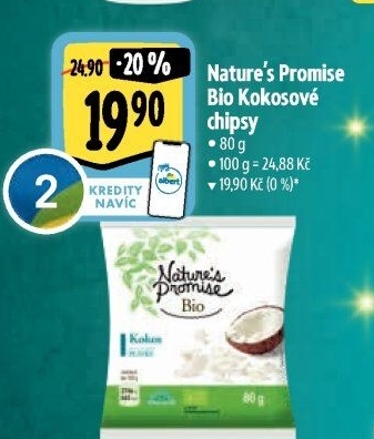 Kokosové chipsy bio Nature'