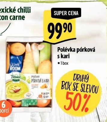 Menu box Polévka pórková s kari Albert