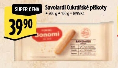 Piškoty cukrářské Savoiardi Bonomi