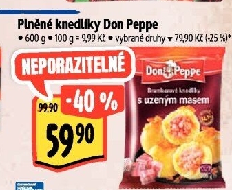 Plněné knedlíky mražené Don Peppe