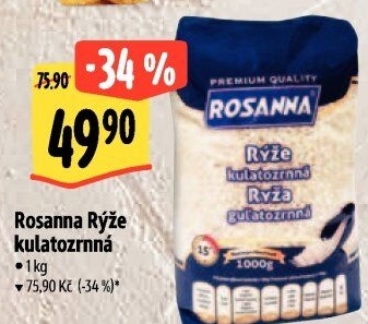 Rýže kulatozrnná Rosanna
