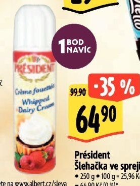 Šlehačka ve spreji Président