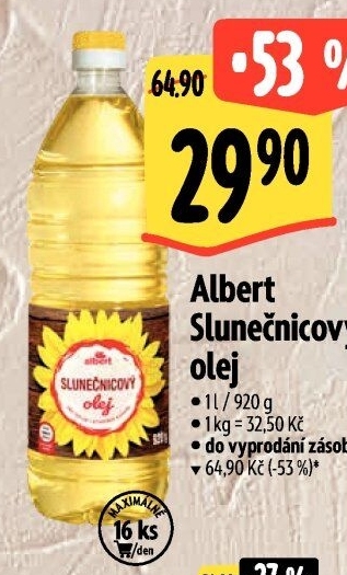 Slunečnicový olej Albert