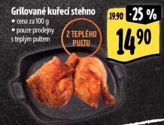 Stehno kuřecí grilované